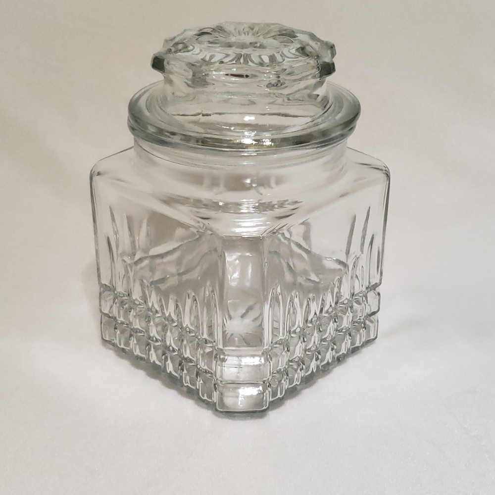 Clear Glass Storage Jar